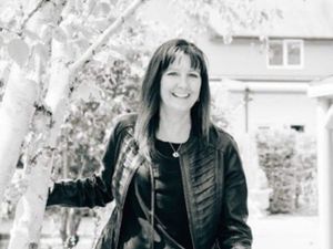 Black and white handout of Suzanne Cherry