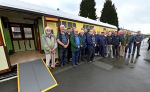 Dozens of volunteers helped transform the 1928 coach into a fully accessible buffet and saloon care