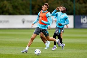 Caleb Taylor in pre-season training during the summer. (Photo by Adam Fradgley/West Bromwich Albion FC via Getty Images)