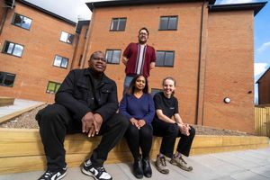 Golden Eagle Court manager, Steven Maley (rear) with members of the team. 