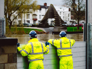Supporting image for story: Flood barriers go up as alerts issued for Shropshire - with video and pictures