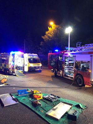 The scene of the crash in Birmingham Road. Photo: Fallings Park Fire Station
