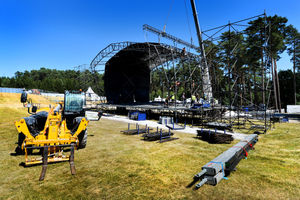 Stage being set up ahead of Forest Live this weekend