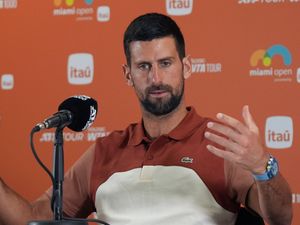 Novak Djokovic speaks at a press conference in Miami