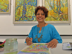 Supporting image for story: Artist shows off skills at Cannock Chase museum