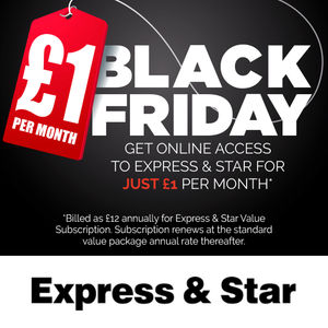 Sign up today - just £12 for 12 months access to exclusive ad-free Express & Star news, sport and features