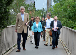 Flooding Minister Rebecca Pow with Daniel Kawczynski MP, on a previous visit to Shrewsbury
