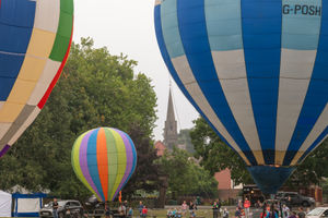 Oswestry's Balloon Festival returned over the weekend. Picture: Graham Mitchell.
