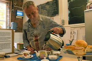 Mick Ruggles from the centres Courtyard Tearooms