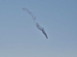 Supporting image for story: Mysterious black streak spotted in sky above Black Country and Shropshire leaves residents baffled