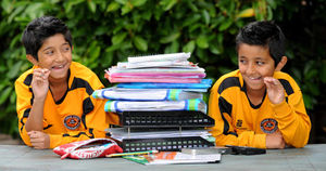 Brothers Krishan and Ajay.