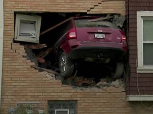 Supporting image for story: Watch: SUV smashes into a home in the US