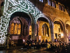 Supporting image for story: Doodles light up Shrewsbury church as artists join forces