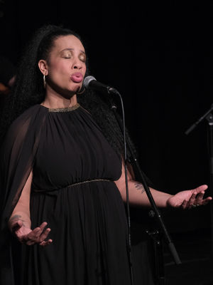 Lady Nade performing her tribute to Nina Simone at The Edge Arts Centre in Much Wenlock. Photo: Bob May