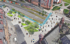 Visualisation of the proposed James Watt Queensway Super Crossing project in Birmingham. Taken from consultation page.