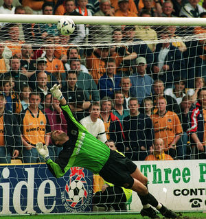 Wolves keeper Mike Stowell makes magnificent penalty save against Bradford at Molineux.