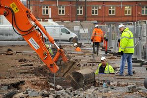 Work on the new buildings