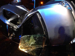 Supporting image for story: PICTURED: Lucky escape for driver after Brierley Hill smash