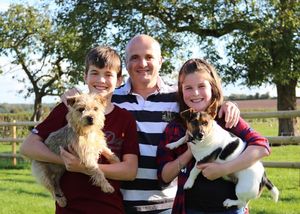 Nick Haves with his son Daniel and daughter Olivia
