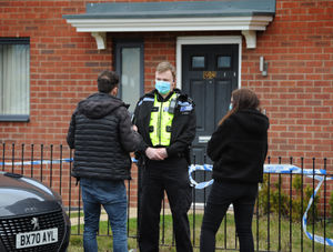 Police at Cranford Street, Smethwick 
