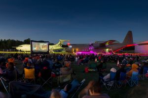 Outdoor cinema at RAF Cosford Museum