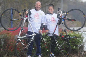 Tony Pulis teamed up with daughter Stephanie Pulis for the bike challenge