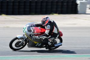 Biddulph is hoping for success on two fronts in the classic racing championship this year. Picture: Steve Snelling
