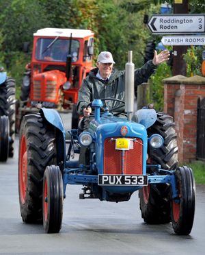 The runners loved entertaining the spectators with their sparkling tractors