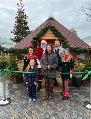 Father Christmas with Samantha Fletcher, David Jackson and youngsters at the retail centre  