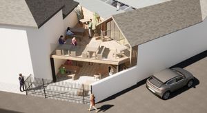 An artist's impression of the new balcony