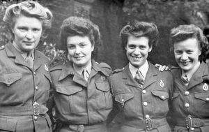 Van, right, with some colleagues.