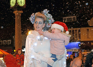 A youngster enjoys the fun