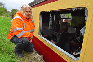 Supporting image for story: Telford Steam Railway launches fundraising appeal to replace train windows smashed by yobs
