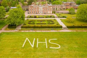 NHS seen from above at Weston Park