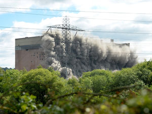 Supporting image for story: GALLERY: Explosive scenes as Ironbridge Power Station's Bunker Bay blown up