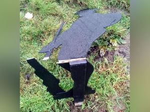 Supporting image for story: Anger as Ludlow Remembrance 'shadow soldier' is snapped in half