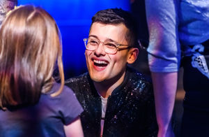 Great British Bake Off's Michael Chakraverty with Glynn Purnell and his family