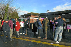 Teachers and union members gather today over the sackings