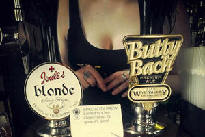 Supporting image for story: Cleavage shot to promote pub's real ales sparks storm in a D-cup