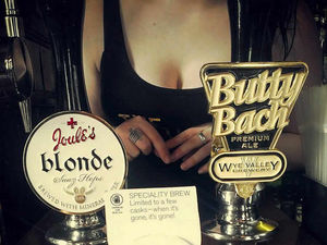 Supporting image for story: Cleavage shot to promote pub's real ales sparks storm in a D-cup