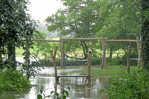 Supporting image for story: Anger as £40k Condover play area submerged again