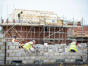 Construction workers on a building site near Bristol