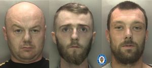 Jailed (l to r): Delaney, Selvey and Crombie. Photo: West Midlands Police
