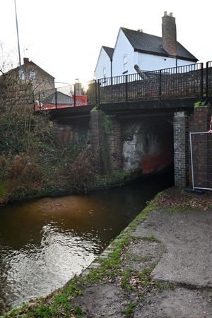 The road was closed over fears of subsidence