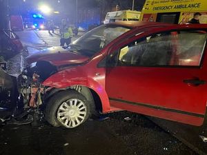 Supporting image for story: One person cut free from wreckage by firefighters after crash in Dudley