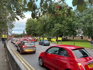 Supporting image for story: Wolverhampton ring road protest against Covid vaccines for teenagers