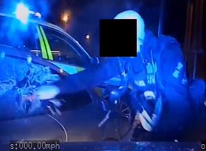 Footage from the dramatic car chase and subsequent arrest by West Midlands Police