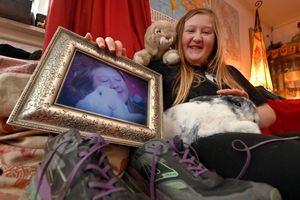 Rosie Davies, aged 11, from Bucknell, with her rabbit, Bella.
She is doing the Gloucestershire Cheese Climb in memory of her bunny, Buddy, while raising money for Shropshire Rabbit Rescue 