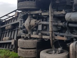 Supporting image for story: Long delays as lorry overturns on A495 near Ellesmere