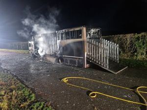 Supporting image for story: Driver and horse escape unhurt as horsebox destroyed in Libanus blaze